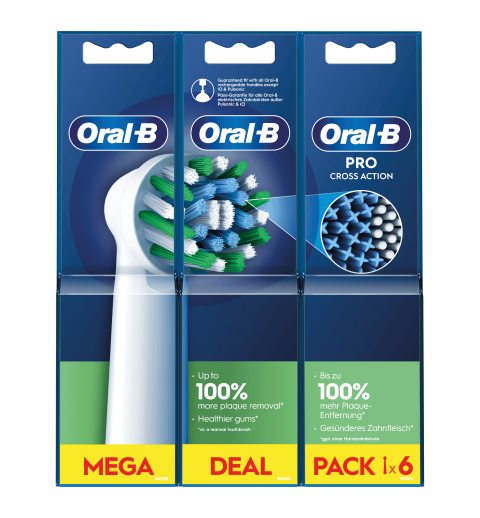 PACK AHORRO RECAMBIO ORAL-B PRO CROSS ACTION 6 CABEZALES