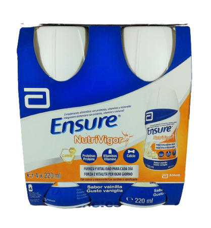 ENSURE NUTRIVIGOR BOTELLA 4 BOTELLA 220 ML VAINILLA