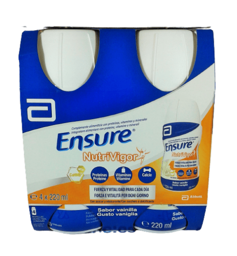 ENSURE NUTRIVIGOR BOTELLA 4 BOTELLA 220 ML VAINILLA