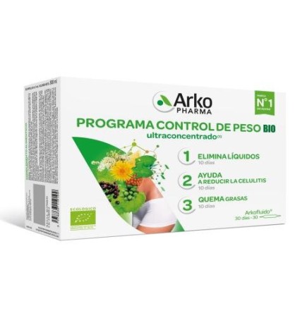 ARKOFLUIDO PROGRAMA CONTROL DE PESO ULTRACONCENTRADO BIO 30 AMPOLLAS