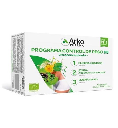 ARKOFLUIDO PROGRAMA CONTROL DE PESO ULTRACONCENTRADO BIO 30 AMPOLLAS