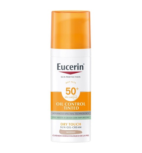 EUCERIN SUN PROTECTION SPF 50+ OIL CONTROL COLOR MEDIO 50 ML