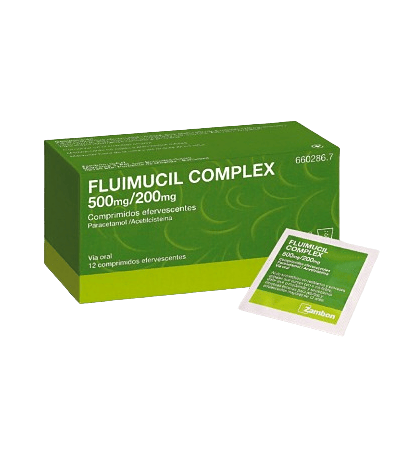 FLUIMUCIL COMPLEX 500/200 MG 12 COMPRIMIDOS EFERVESCENTES