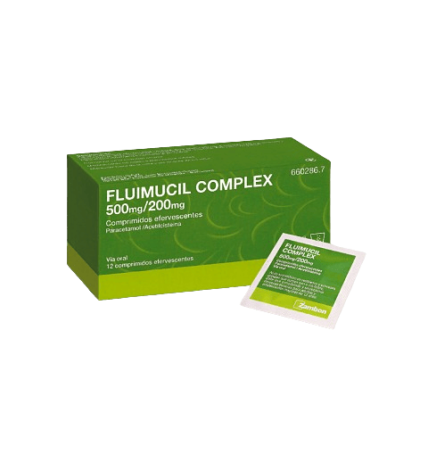 FLUIMUCIL COMPLEX 500/200 MG 12 COMPRIMIDOS EFERVESCENTES