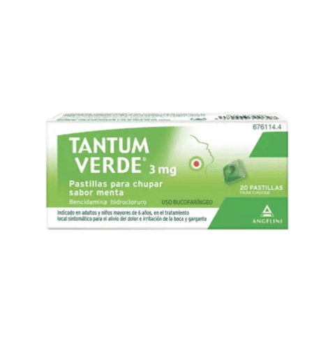 TANTUM VERDE 3 MG 20 PASTILLAS MENTA