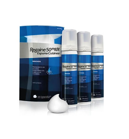 REGAINE 50 MG/G ESPUMA CUTANEA 3 AEROSOLES 60 GR