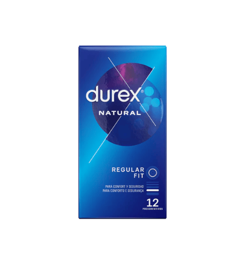 PRESERVATIVOS DUREX NATURAL REGULAR FIT 12 U