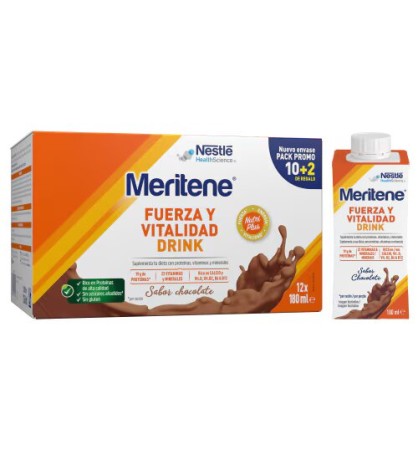 MERITENE DRINK CHOCOLATE PACK AHORRO 10+2 (12X180ML)