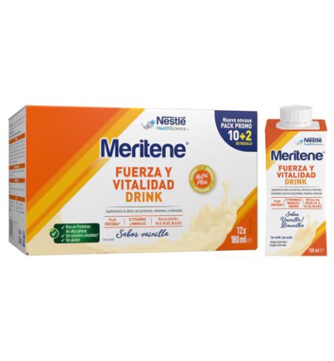 MERITENE DRINK VAINILLA PACK AHORRO 10+2 (12X180ML)