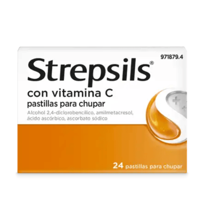 STREPSILS CON VITAMINA C 24 PASTILAS