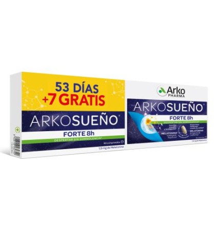 ARKORELAX SUEÑO FORTE 8H PACK 2 UNIDADES 30 COMPRIMIDOS BICAPA PACK