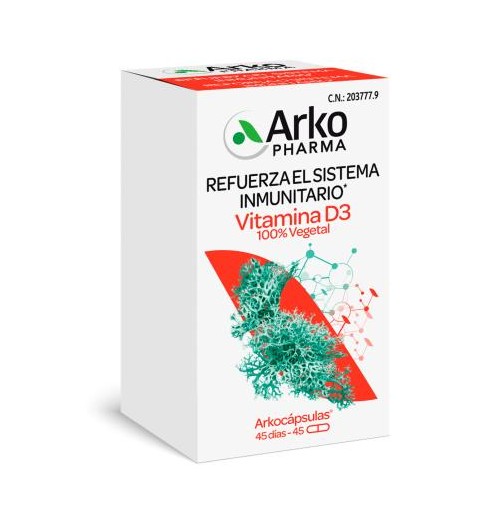 ARKOCAPSULAS VITAMINA D3 100% VEGETAL 45 CAPSULAS