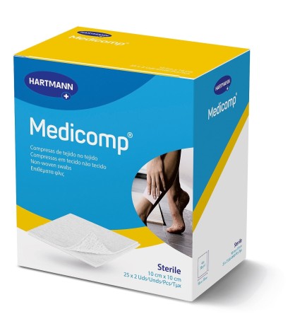 MEDICOMP COMPRESAS 50U NON WOVEN APOSITO ESTERIL