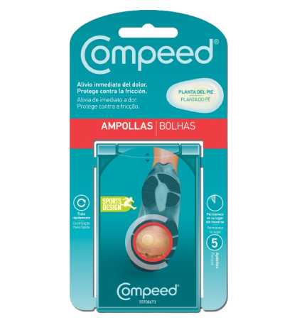 COMPEED AMPOLLAS EN LAS PLANTAS DE LOS PIES 5 UNIDADES