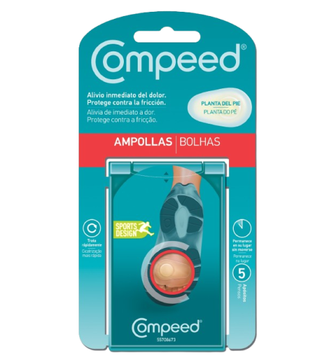 COMPEED AMPOLLAS EN LAS PLANTAS DE LOS PIES 5 UNIDADES