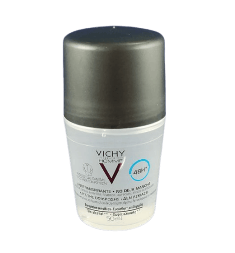 VICHY HOMME DESODORANTE ANTITRANSPIRANTE 48H ANTIMANCHAS ROLL ON 50 ML