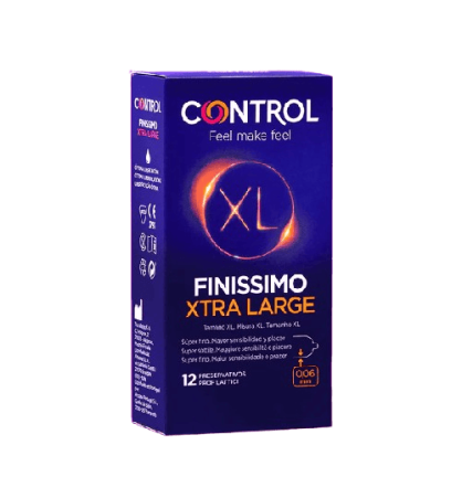 CONTROL FINISSIMO XL PRESERVATIVOS 12 UNIDADES