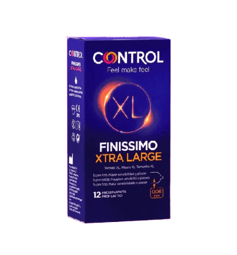 CONTROL FINISSIMO XL PRESERVATIVOS 12 UNIDADES