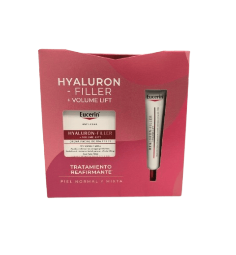 PACK EUCERIN HYALURON FILLER+ VOLUME LIFT CREMA DIA SPF 15 + CONTORNO OJOS