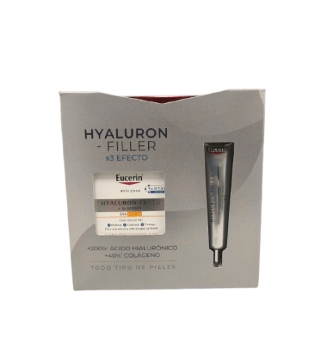 EUCERIN HYALURON FILLER EFFECT PACK CREMA DIA SPF 30 + CONTORNO OJOS