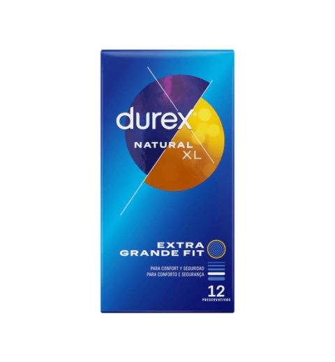 PRESERVATIVOS DUREX NATURAL XL 12 UNIDADES